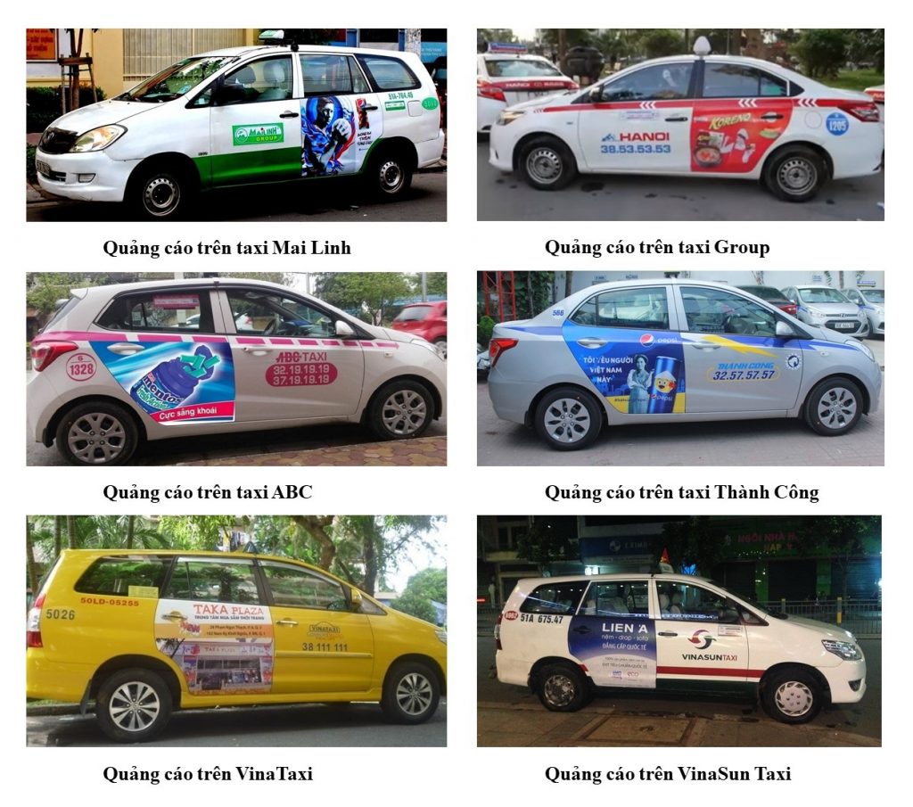 dịch vụ quảng cáo trên taxi