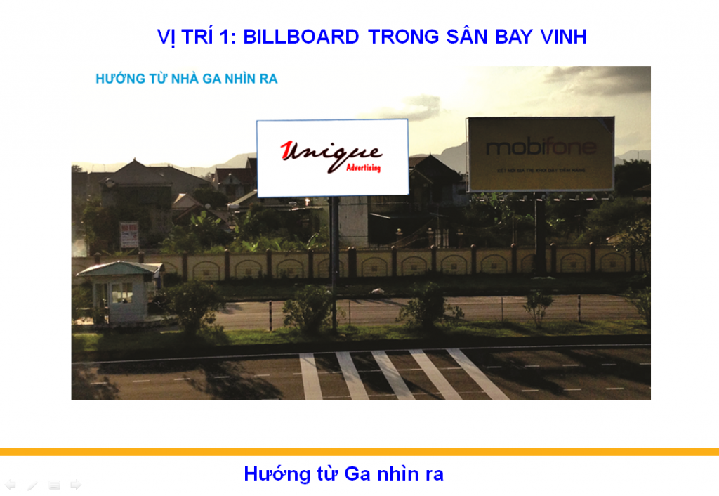 quảng cáo Billboard trong sân bay Vinh