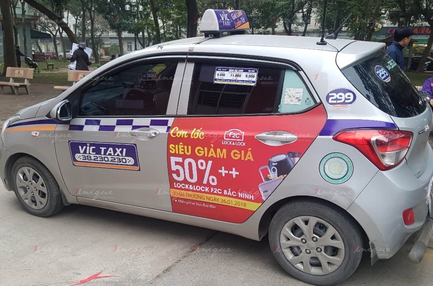 quảng cáo trên taxi