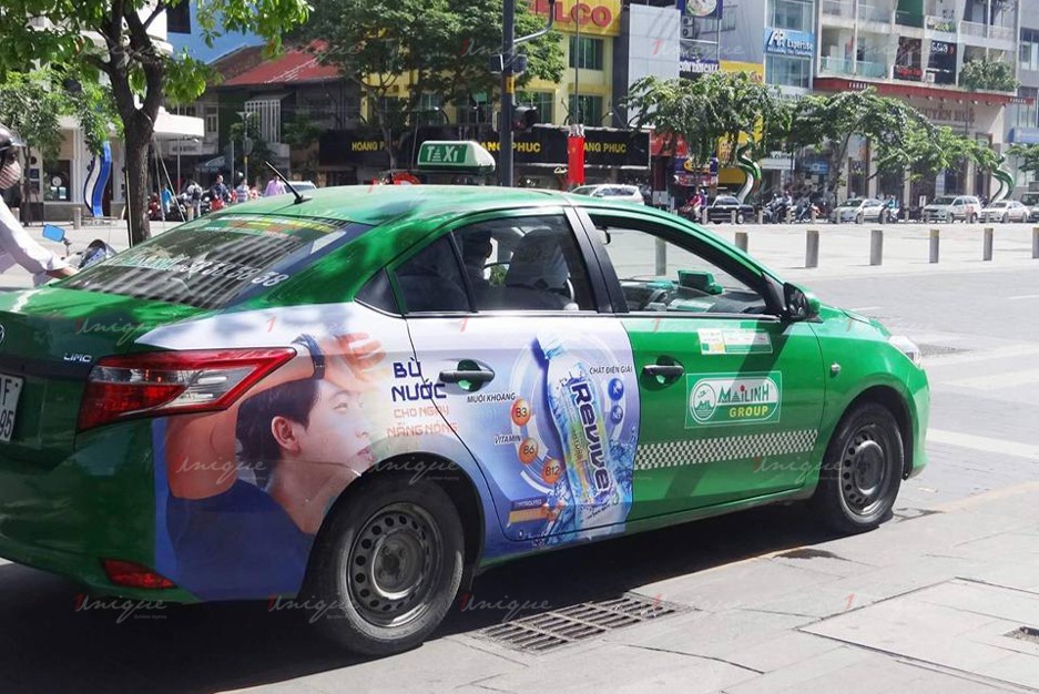 quảng cáo trên taxi