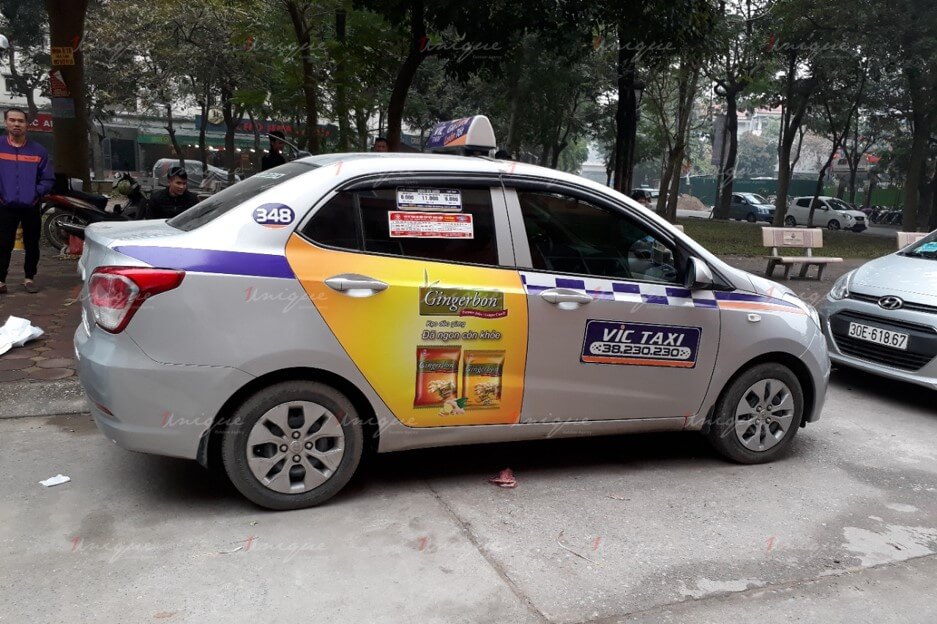 quảng cáo trên taxi