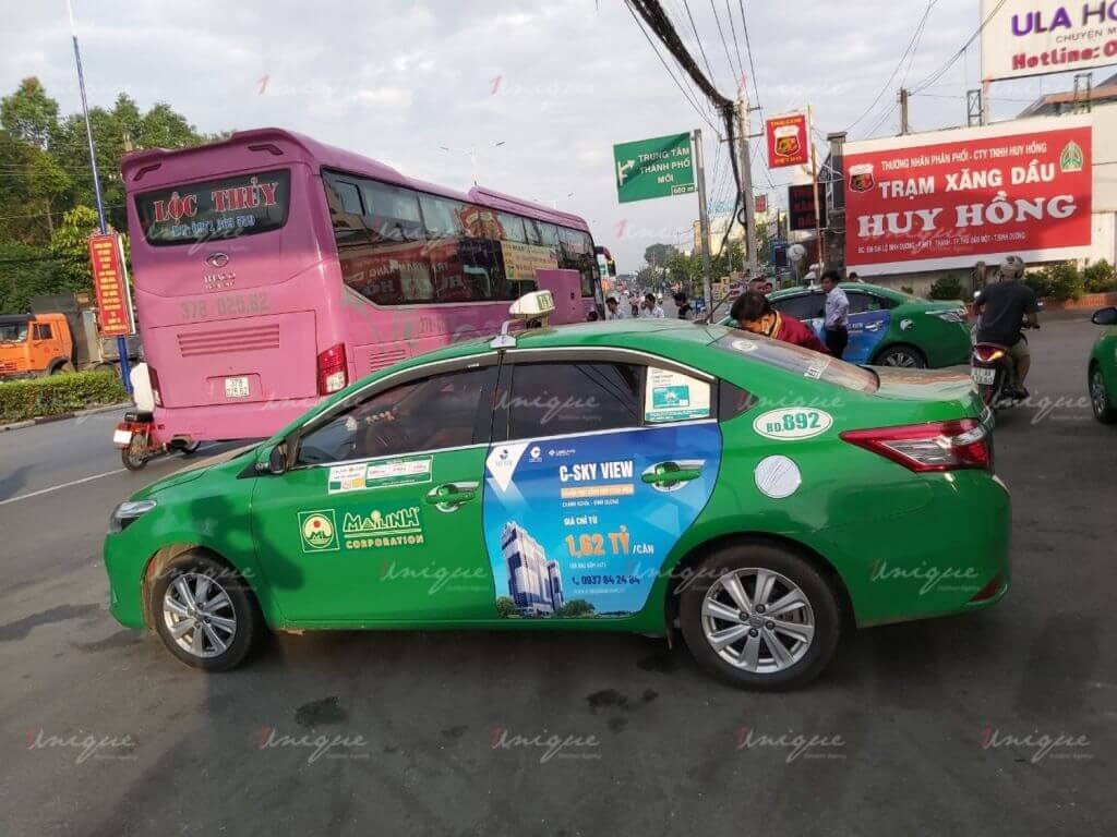 bất động sản c-skyview quảng cáo taxi