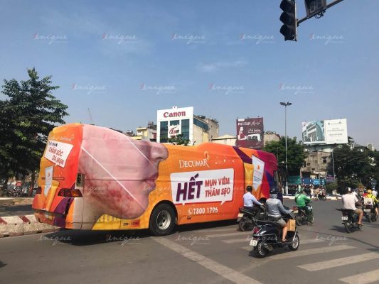 decumar quảng cáo xe buýt và luxury roadshow